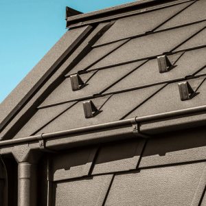 Prefa négyszögszelvényű ereszcsatorna - barna