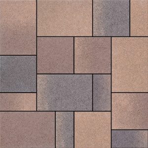 Semmelrock térkő - Citytop Kombi - 6 cm - barna mix